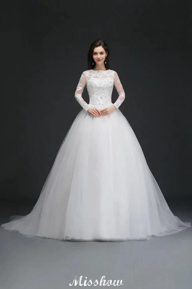 Gorgeous Tulle Ball Gowns Court Train Wedding Dresses (ZD13929)