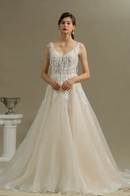Gorgeous Wedding Dresses in Lace | A-line Wedding dress by misshow.com