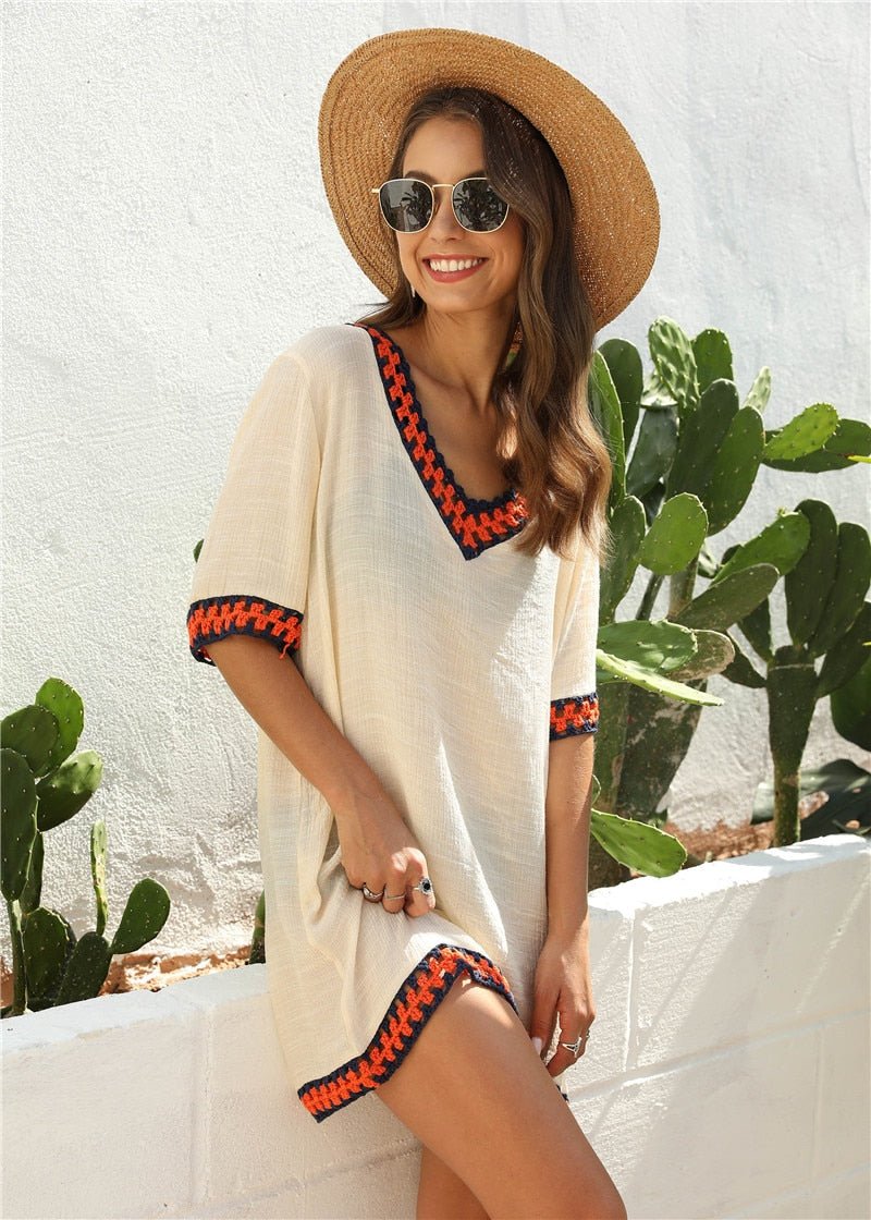 Kamila Minimalist Beach Dress Cover Designer Edit