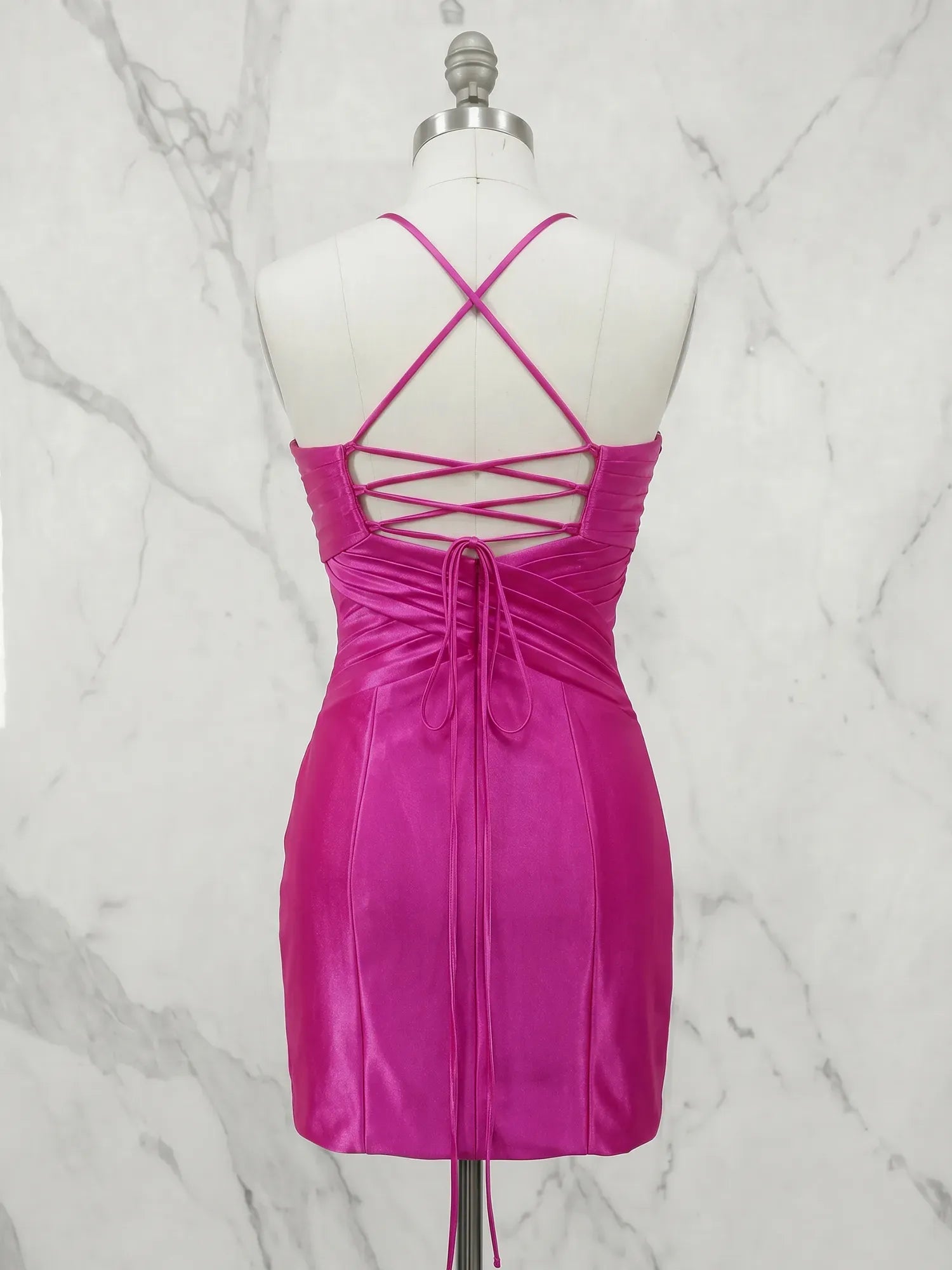 V-Neck Beaded Corset Sequin Mini Homecoming Dresses with Slit
