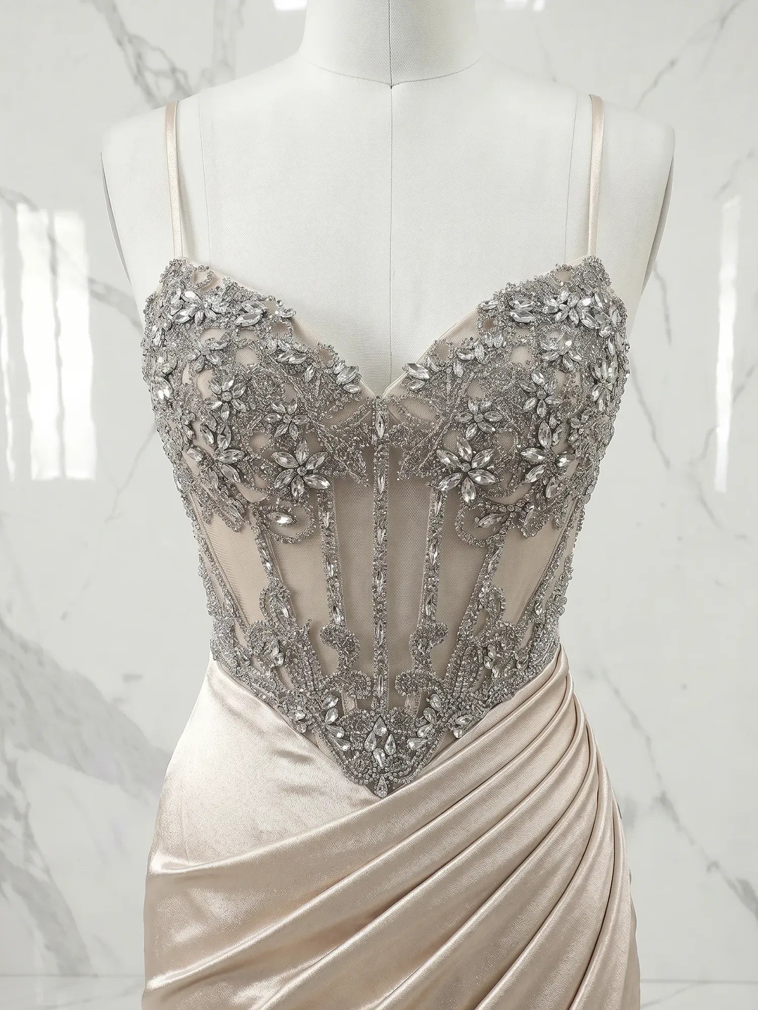 Sweetheart Beaded Corset Mini Dress with Draped Skirt Homecoming Dresses