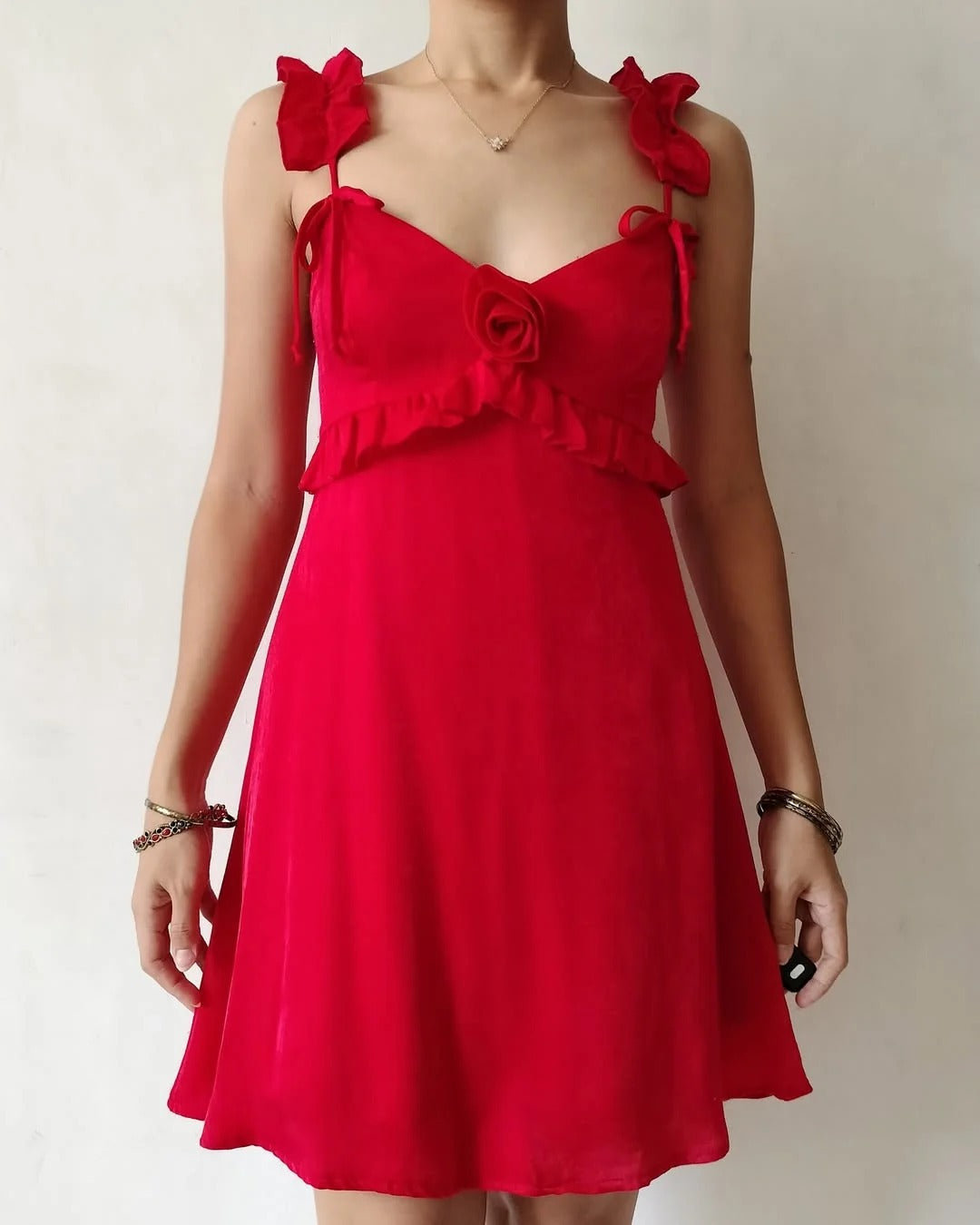 Satin Homecoming Dress Short Cocktail Dress with Ruffles