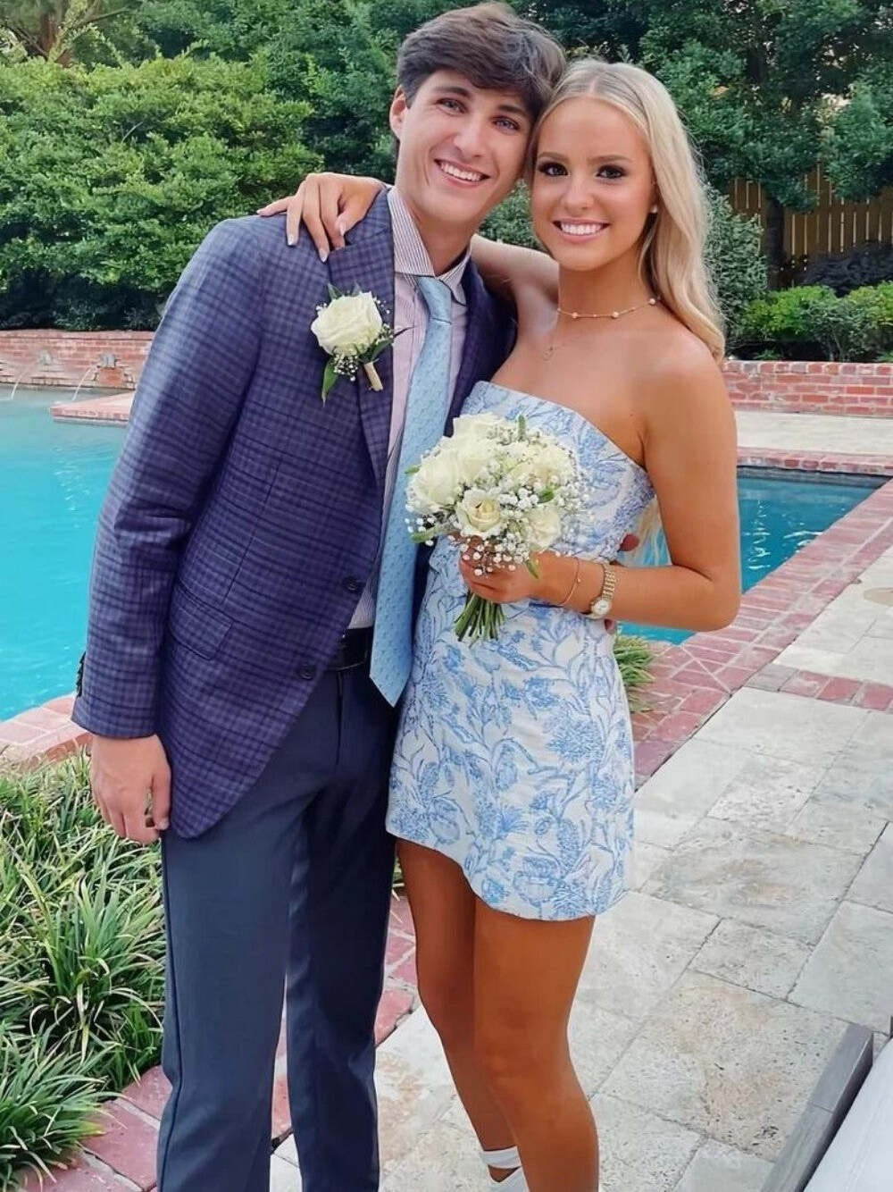 Strapless Short Homecoming Mini Dress