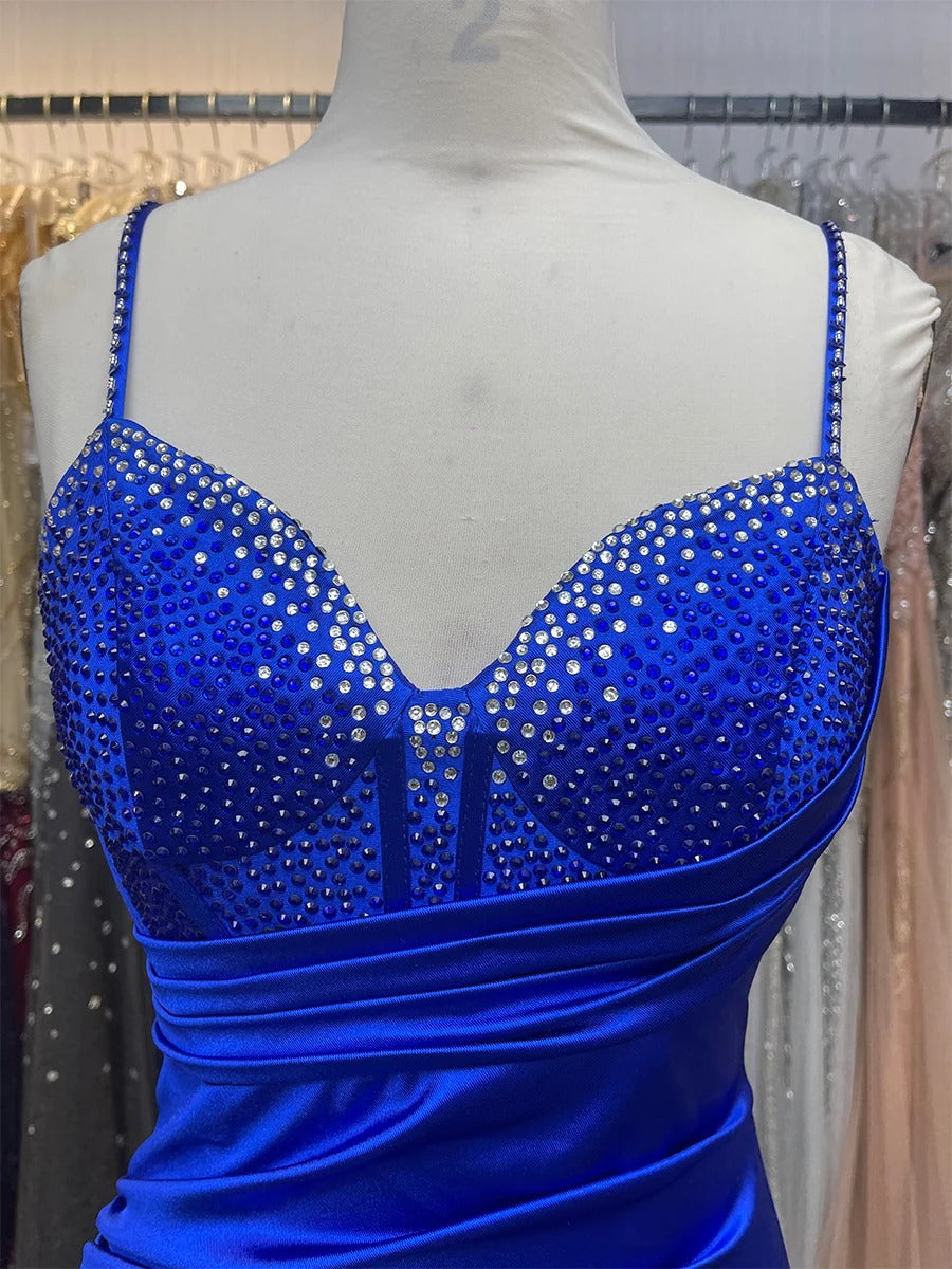 Beaded V Neck Corset Bodice Short Homecoming Dress