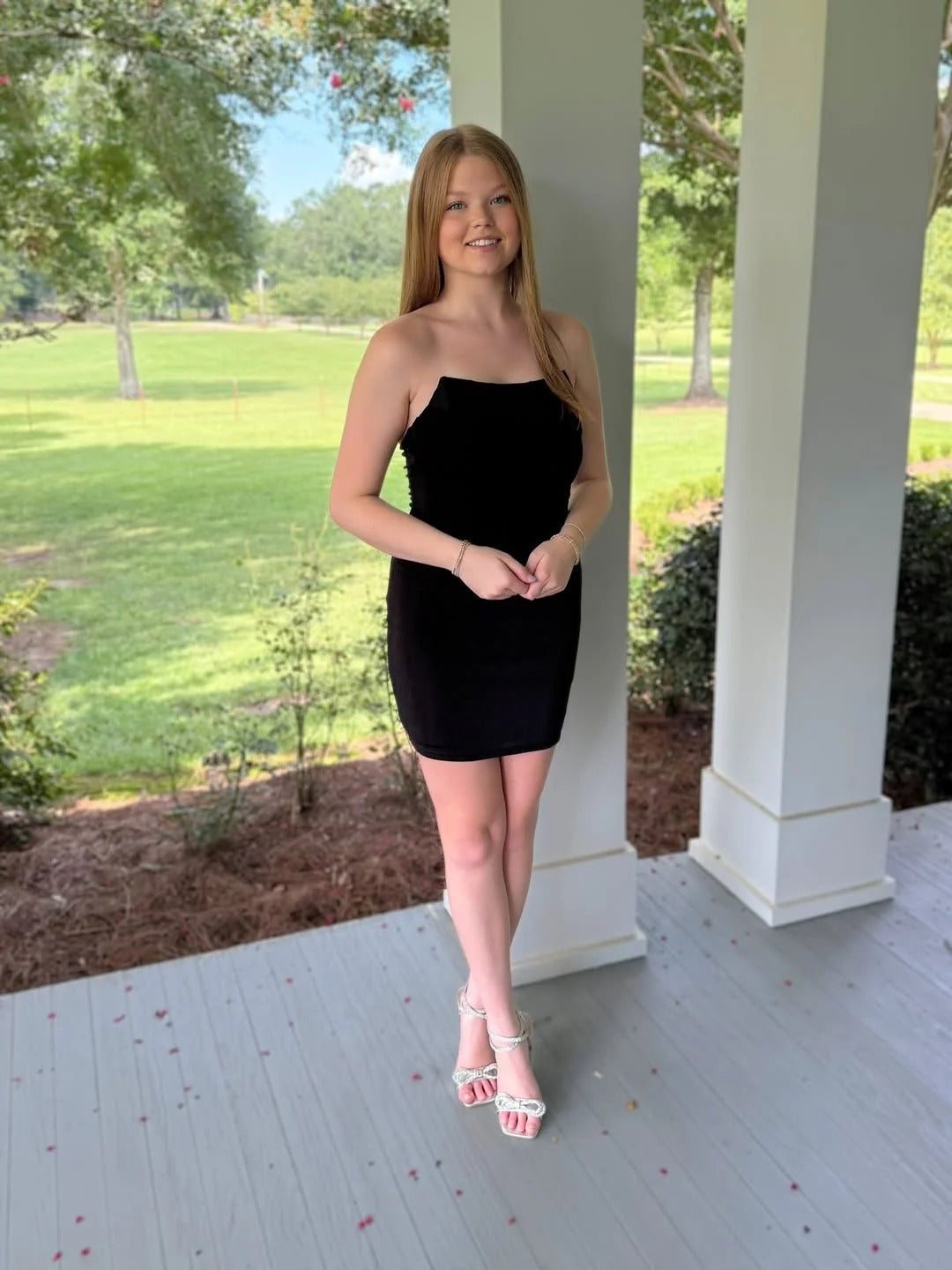 Bodycon Strapless Short Satin Homecoming Dress - FashionDia
