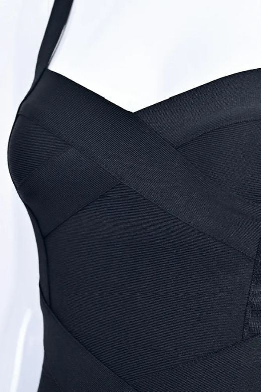 Heidi Bandage Midi Dress - Classic Black