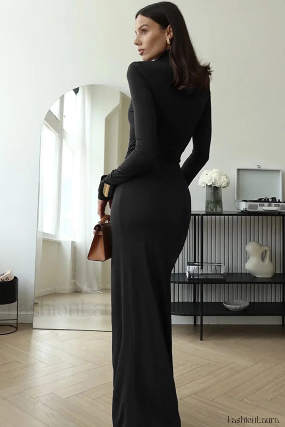 High Neck Patchwork Dress with Premium Everyday Styling