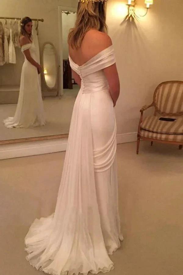 High Quality Strapless Off The Sleeves Long Wedding Dresses (ZD16376)