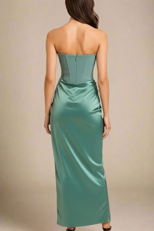 Hope Bodycon Wrap Maxi Dress - Teal Green