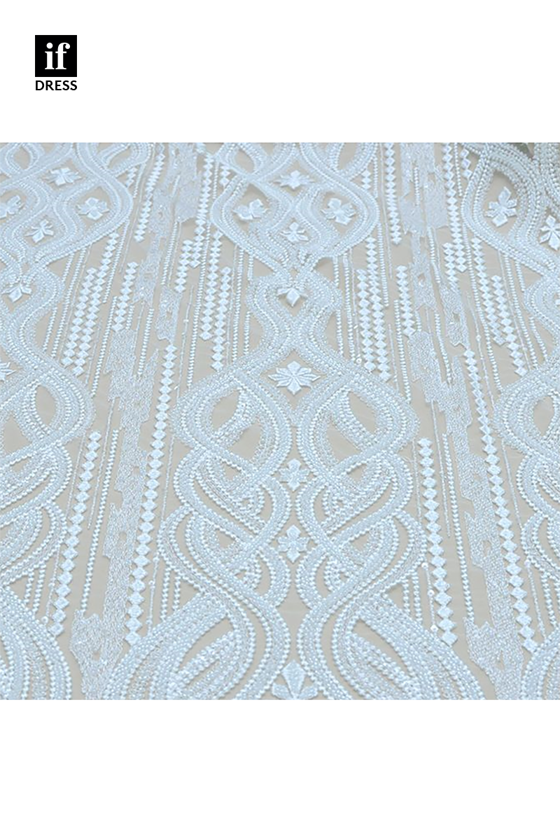 30566 - Sexy V-Neck Illusion Lace Mermaid Wedding Dress