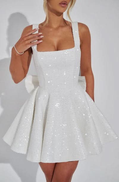 Sandy Bow Mini Dress