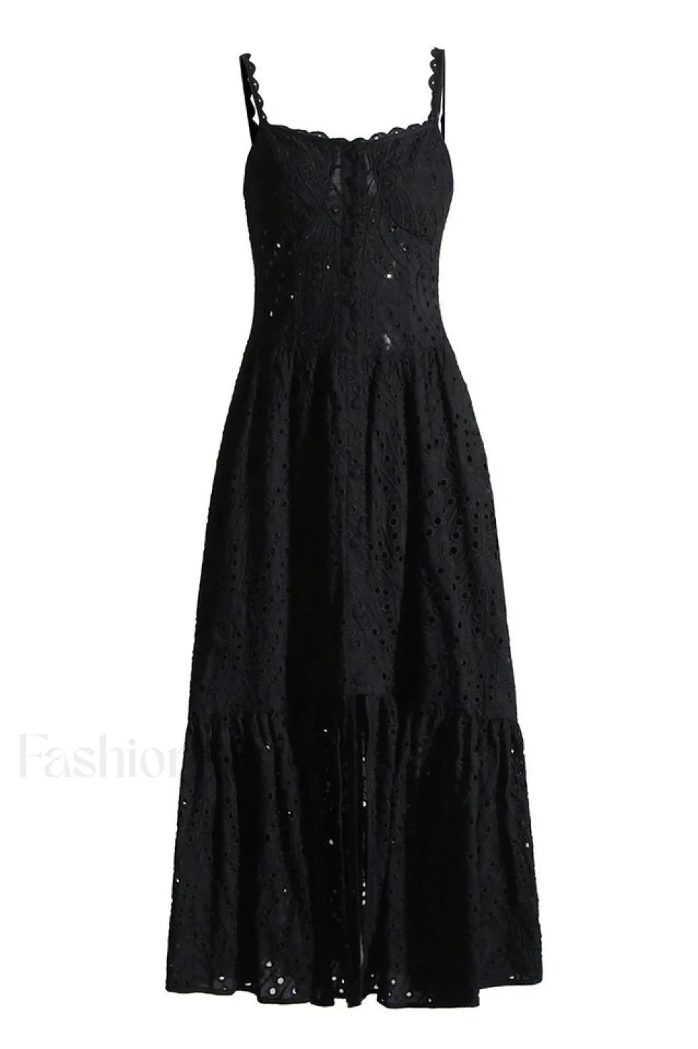 Irene Printed Stylish Maxi Dress S / Black