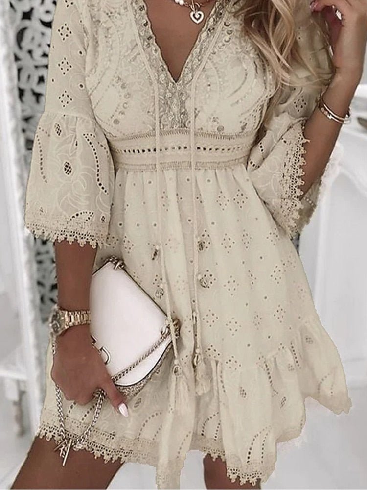 Nayla Statement Dress Breathable Chic Silhouette Collection
