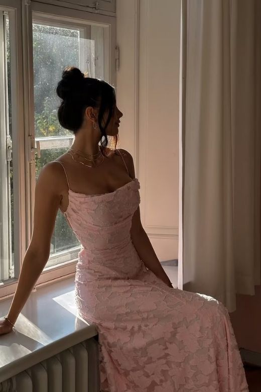 Ivy Bodycon Maxi Dress - Dusty Pink