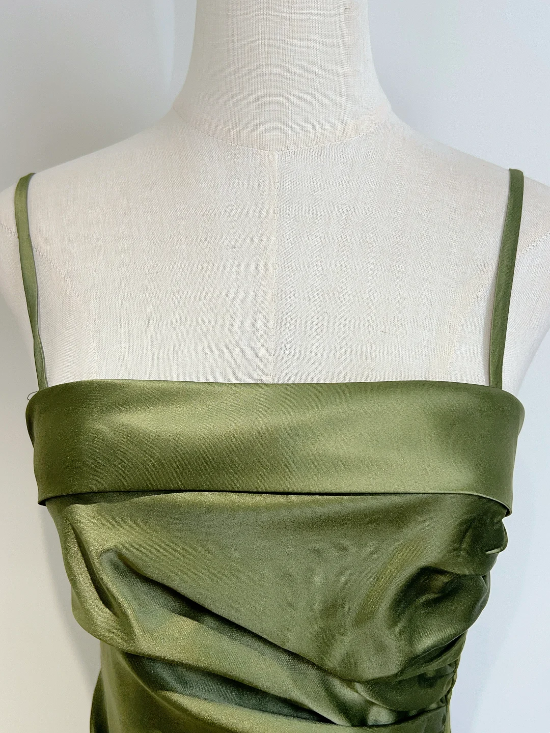 A-Line Green Long Prom Dress Ruffle Evening Gowns