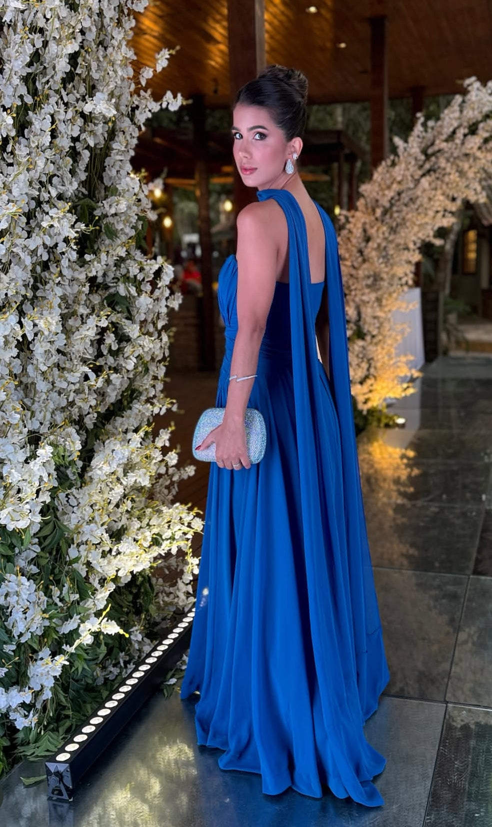 Strapless A Line Long Prom Dress Elegant Wedding Guest Dress J8711