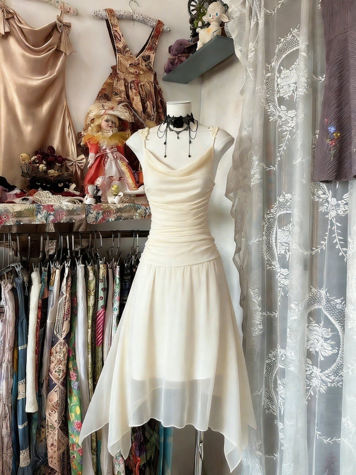 A-Line Burgundy Prom Dress Applique Straps Vintage Dress