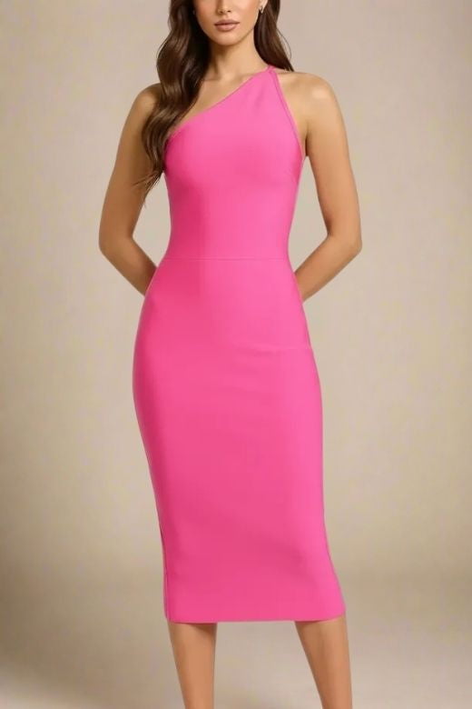 Joi Bodycon Midi Dress - Hot Pink