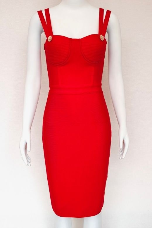 Kate Bandage Dress - Lipstick Red