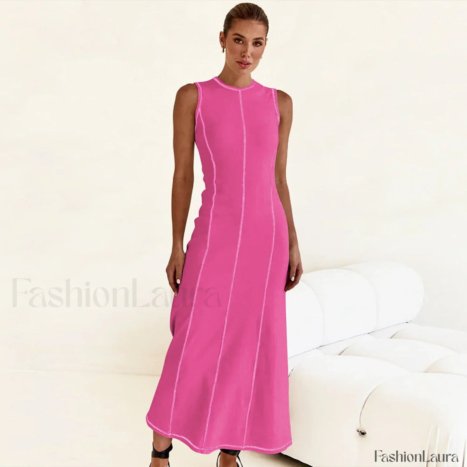 Knit Sleeveless A Relaxed Dress for Layered Outfit Styling