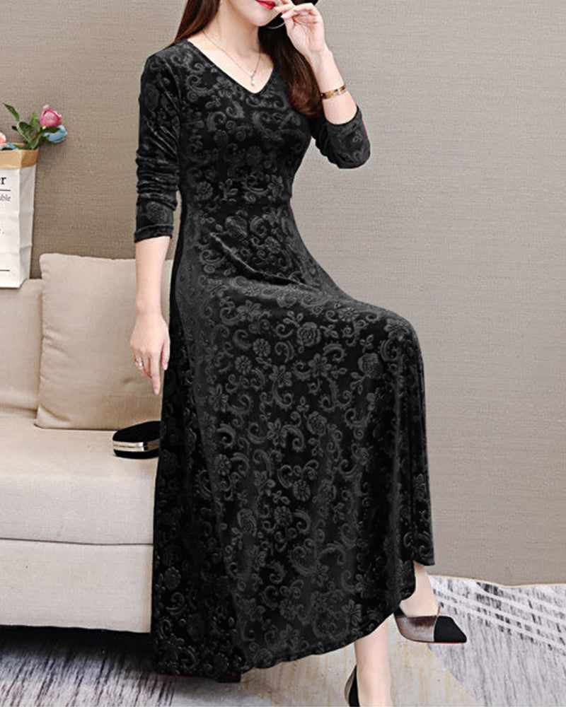Odalis Effortless Velvet Dress Elevated Occasion Wear