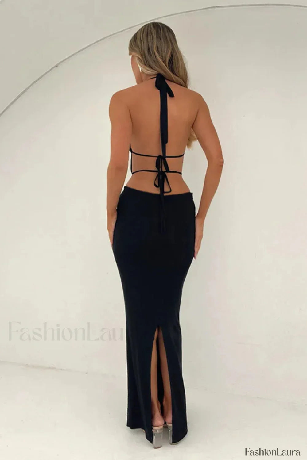 Lace Hollow Deep Dress with Relaxed Fit and Layered Outfit Styling
