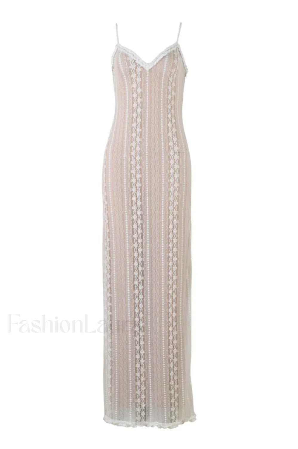 Lace V Neck Charming Slit Two-Piece Dress