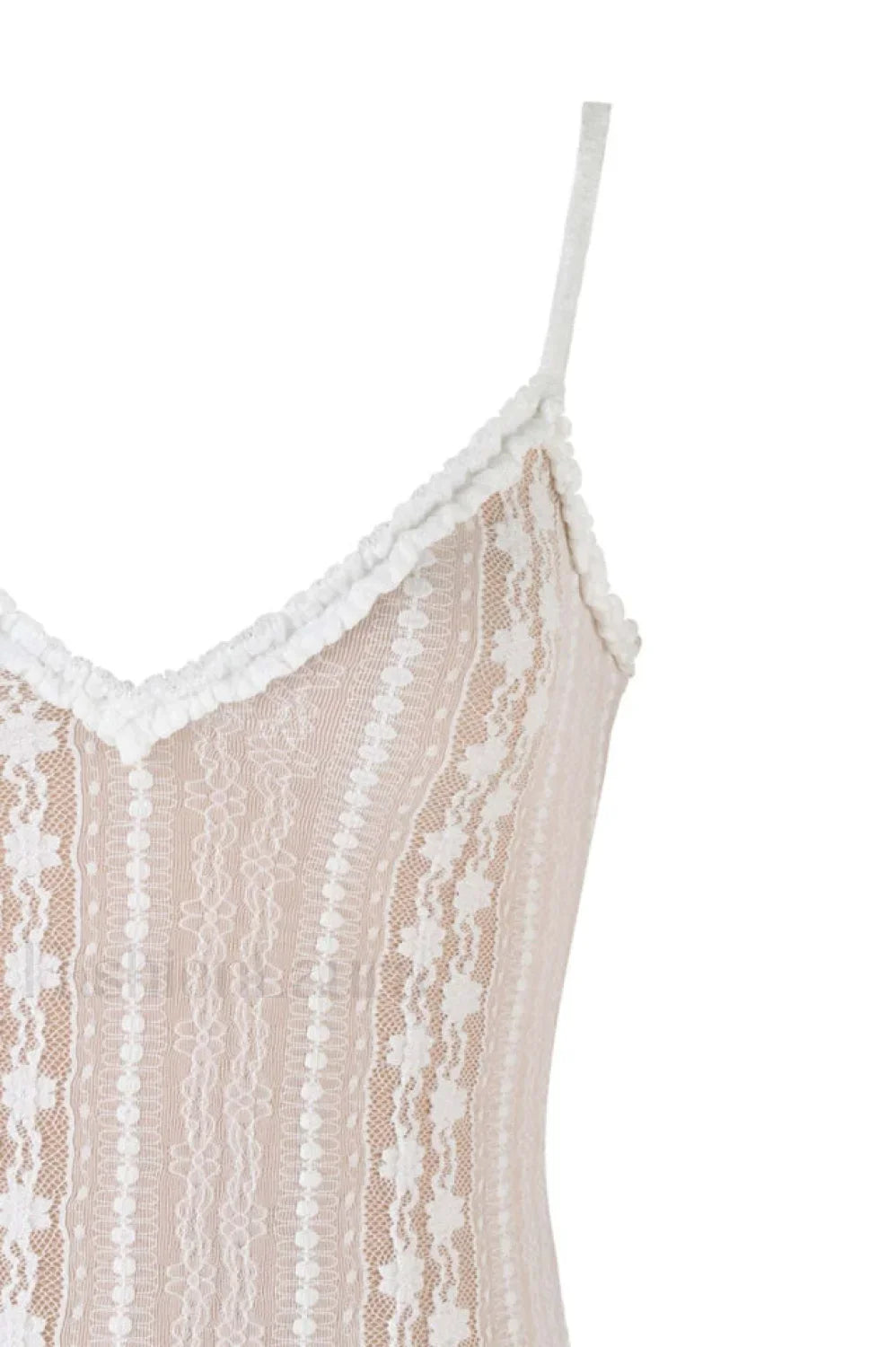 Lace V Neck Charming Slit Two-Piece Dress