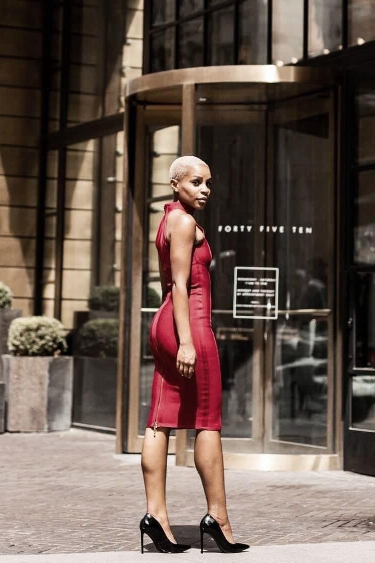 Lea Bandage Midi Dress - Red Wine