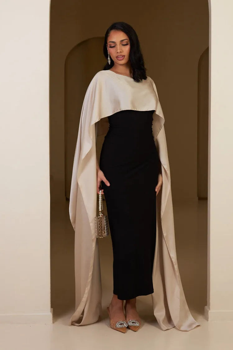 Elegant Red Mermaid Prom Dress Elastic Satin Square Long Sleeves Floor Length Formal Evening Dress vestido de gala