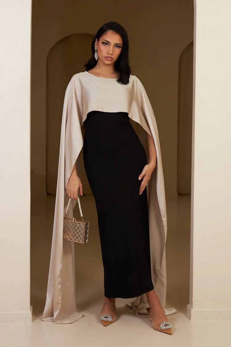 Elegant Red Mermaid Prom Dress Elastic Satin Square Long Sleeves Floor Length Formal Evening Dress vestido de gala