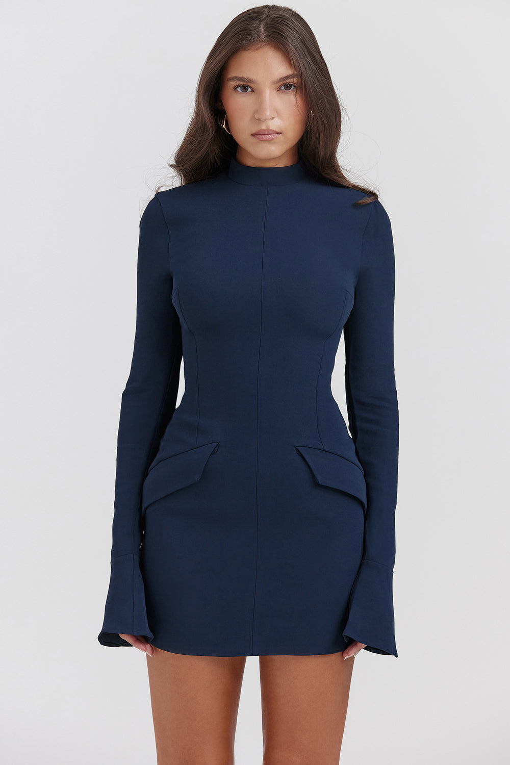 Yolanda Navy Blue Mini Classic Dress for Seasonal Wardrobe Essential