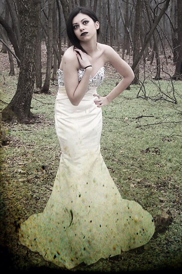 Mermaid Sweetheart Floor-Length Chiffon Rhinestone Prom Dress