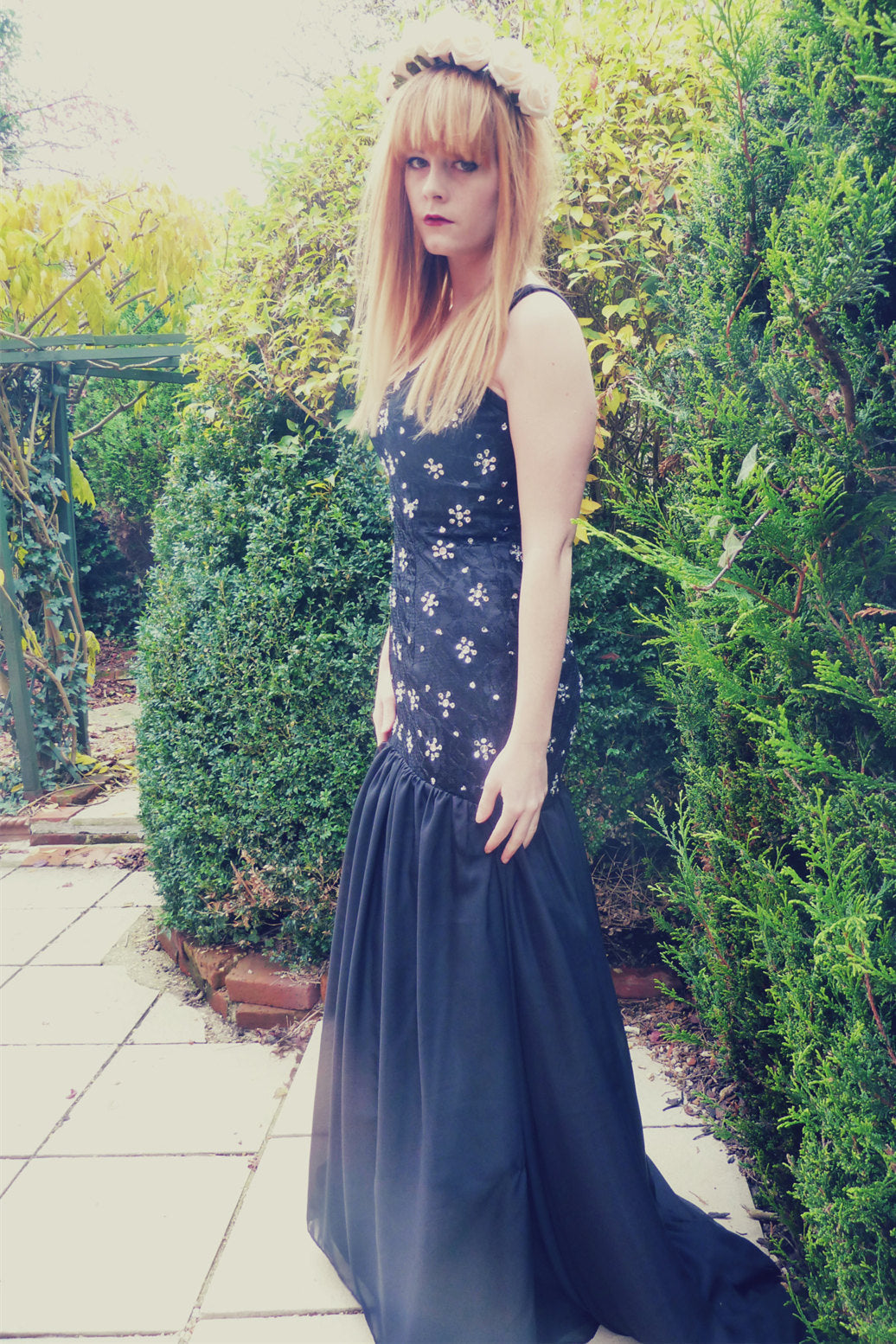 Mermaid Wide Straps Floor Length Tulle Rhinestone Prom Dress