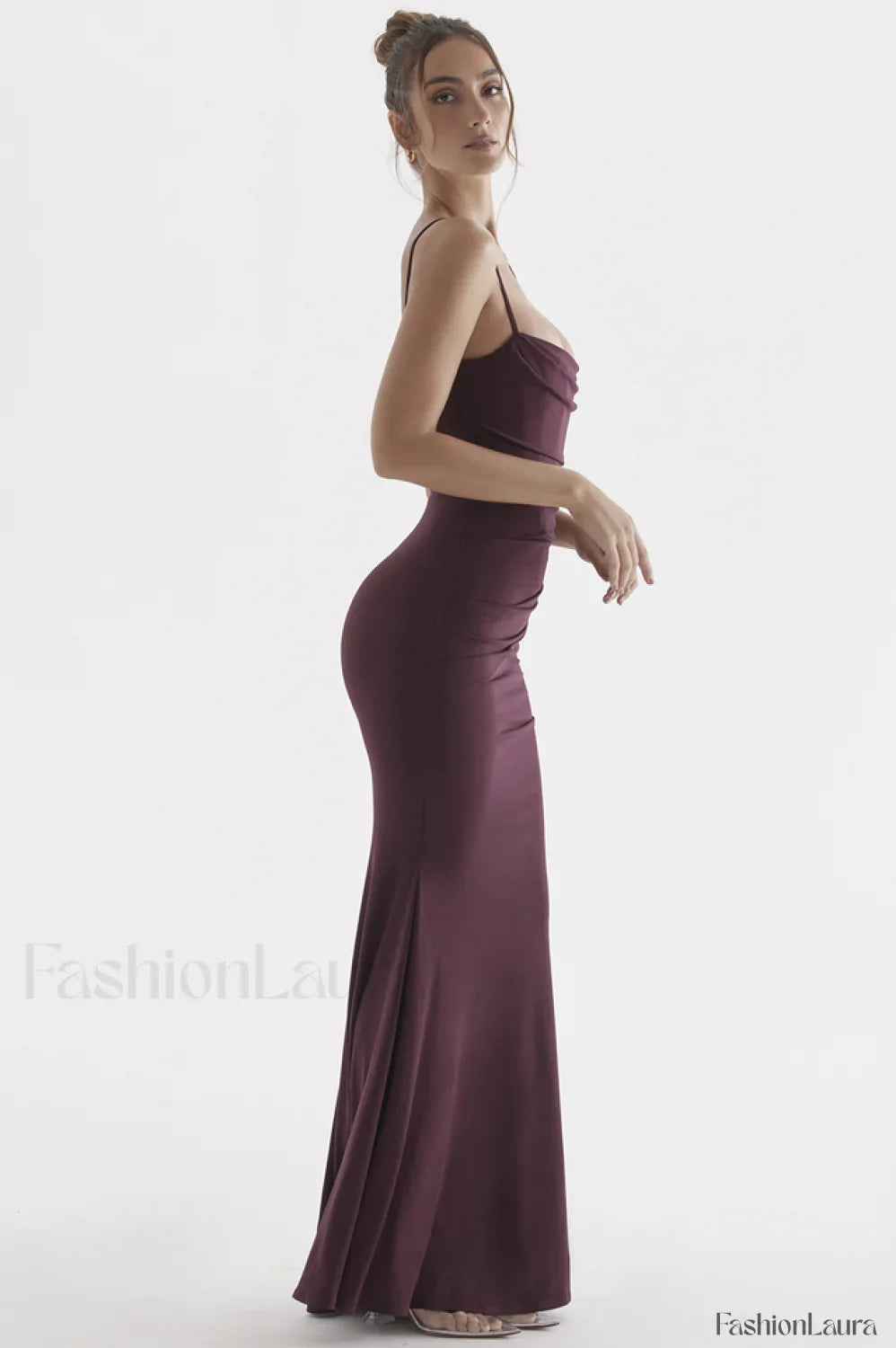 Milena Elegant Herringbone Dress
