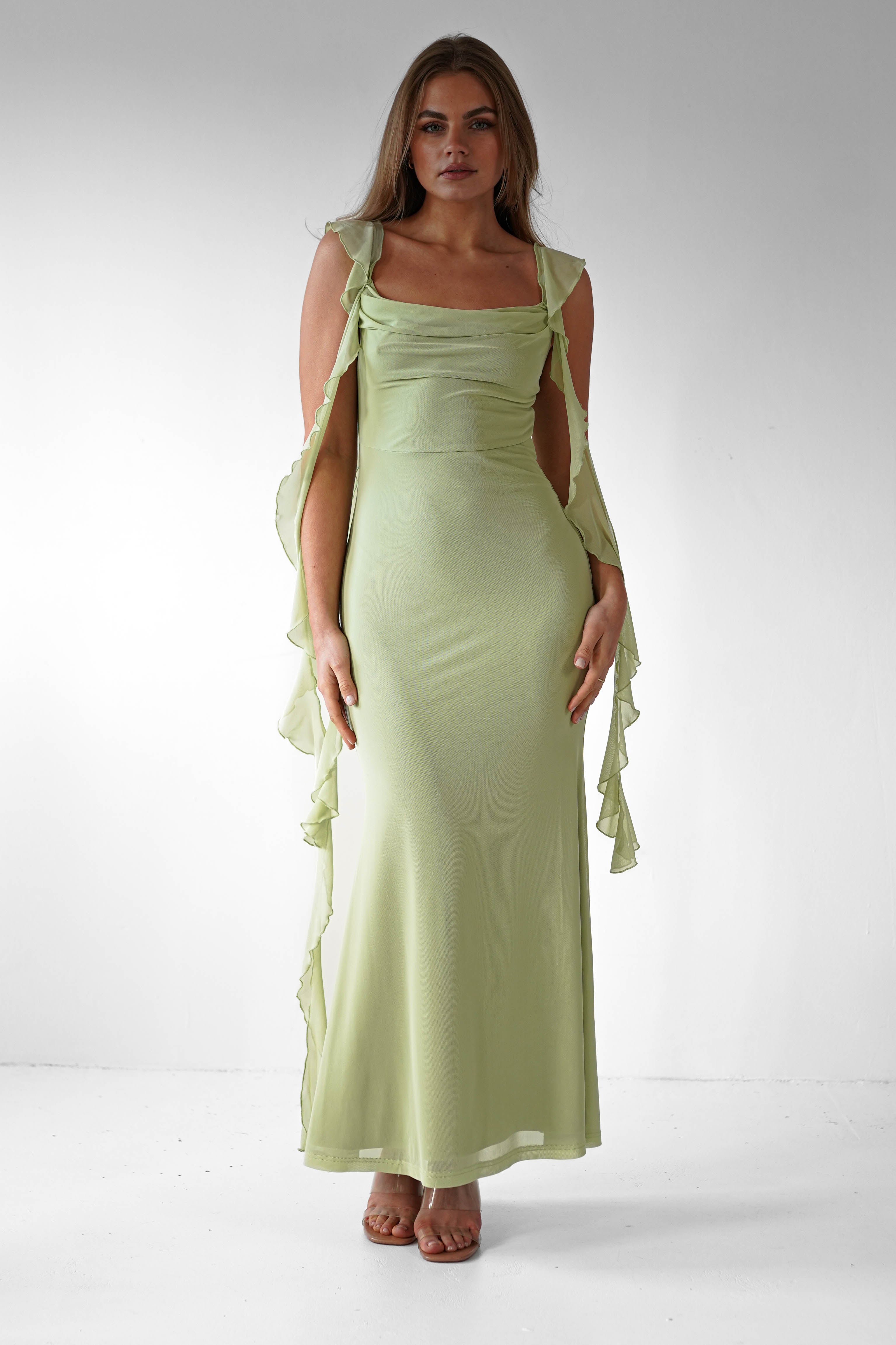 Salma Elevated Sutton Ruffle Midaxi Dress Boutique Collection