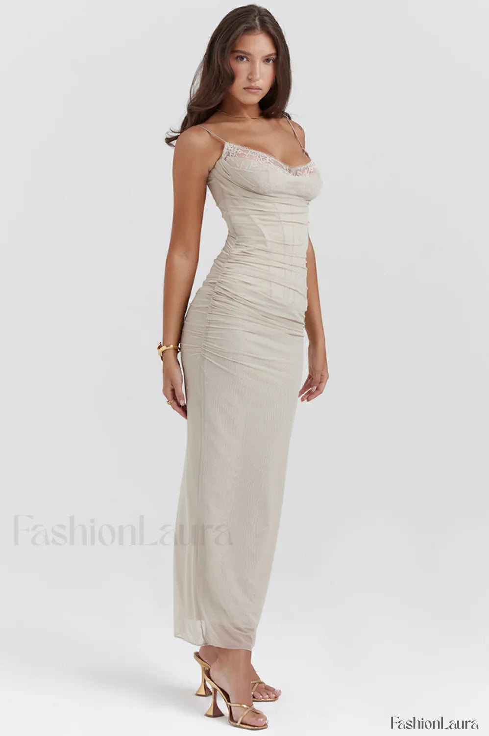 Nalini Sand Stylish Maxi Dress