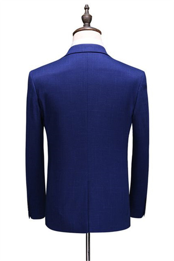 Navy Blue Simple Formal Tuxedo Slim-Fit Men Suits online