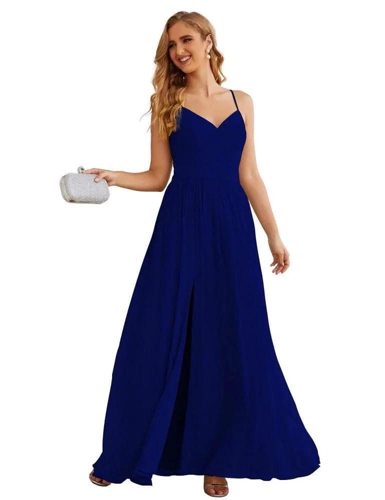 Numbersea Spaghetti Strap Bridesmaid Dresses Long Formal Party Prom Gowns 28060 by numbersea