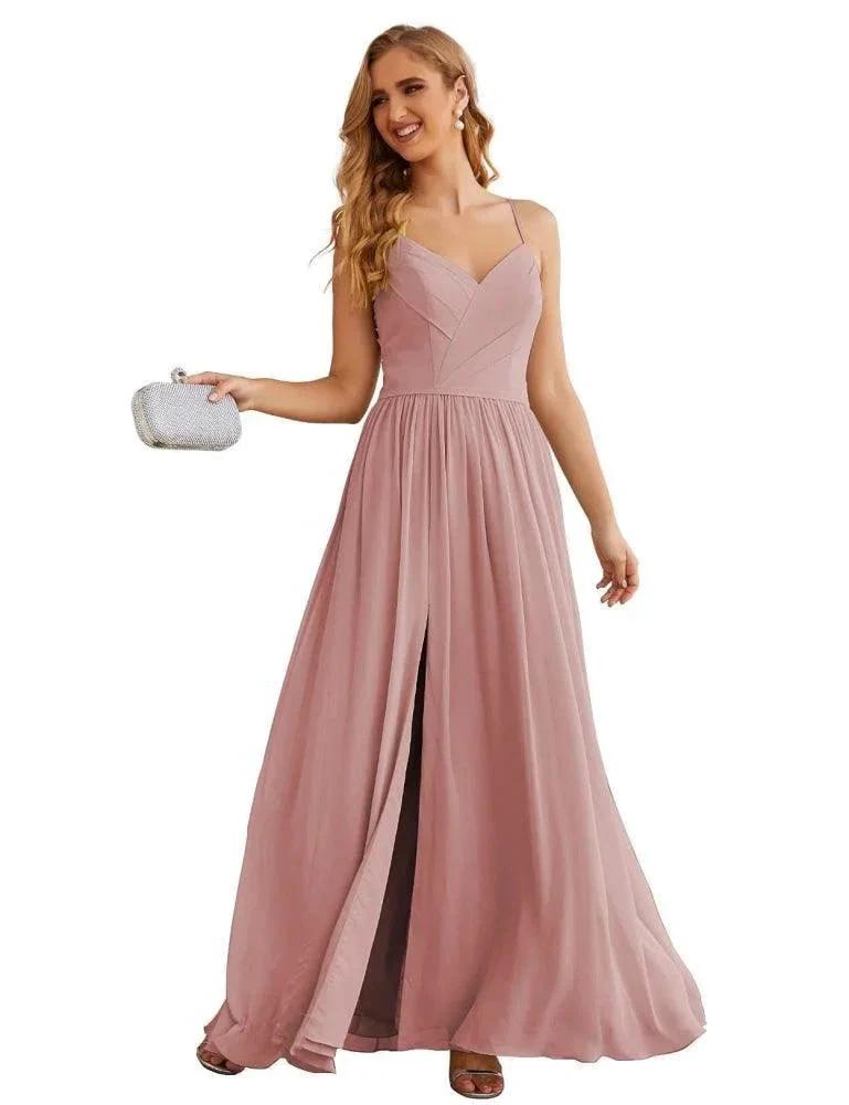 Numbersea Spaghetti Strap Bridesmaid Dresses Long Formal Party Prom Gowns 28060 by numbersea