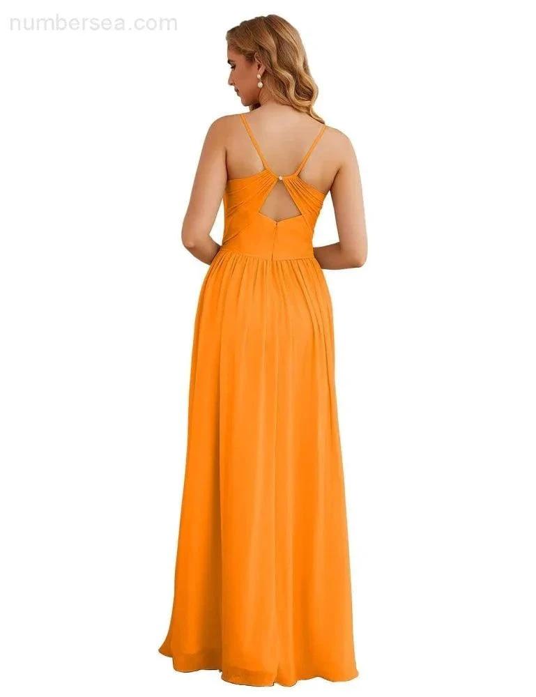 ZapDress Spaghetti Strap Bridesmaid Dresses Long Formal Party Prom Gowns 28060 (ZD17043)