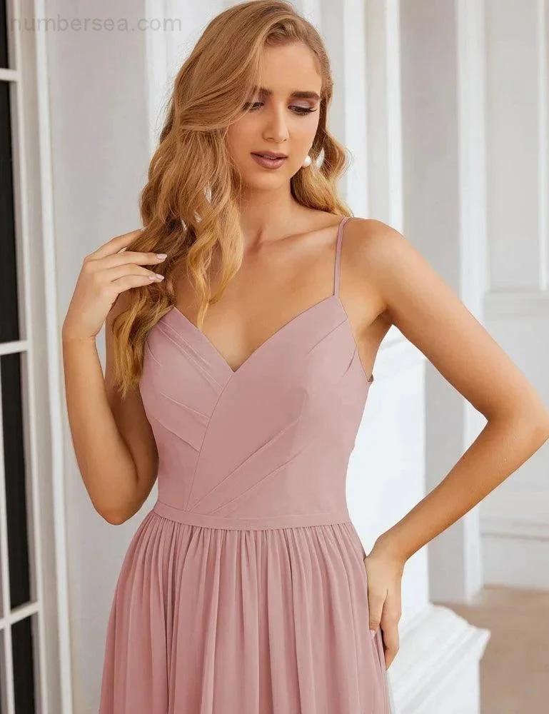 ZapDress Spaghetti Strap Bridesmaid Dresses Long Formal Party Prom Gowns 28060 (ZD17043)