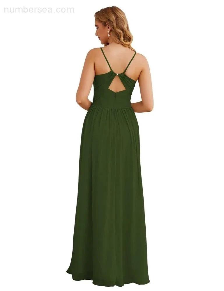 ZapDress Spaghetti Strap Bridesmaid Dresses Long Formal Party Prom Gowns 28060 (ZD17043)