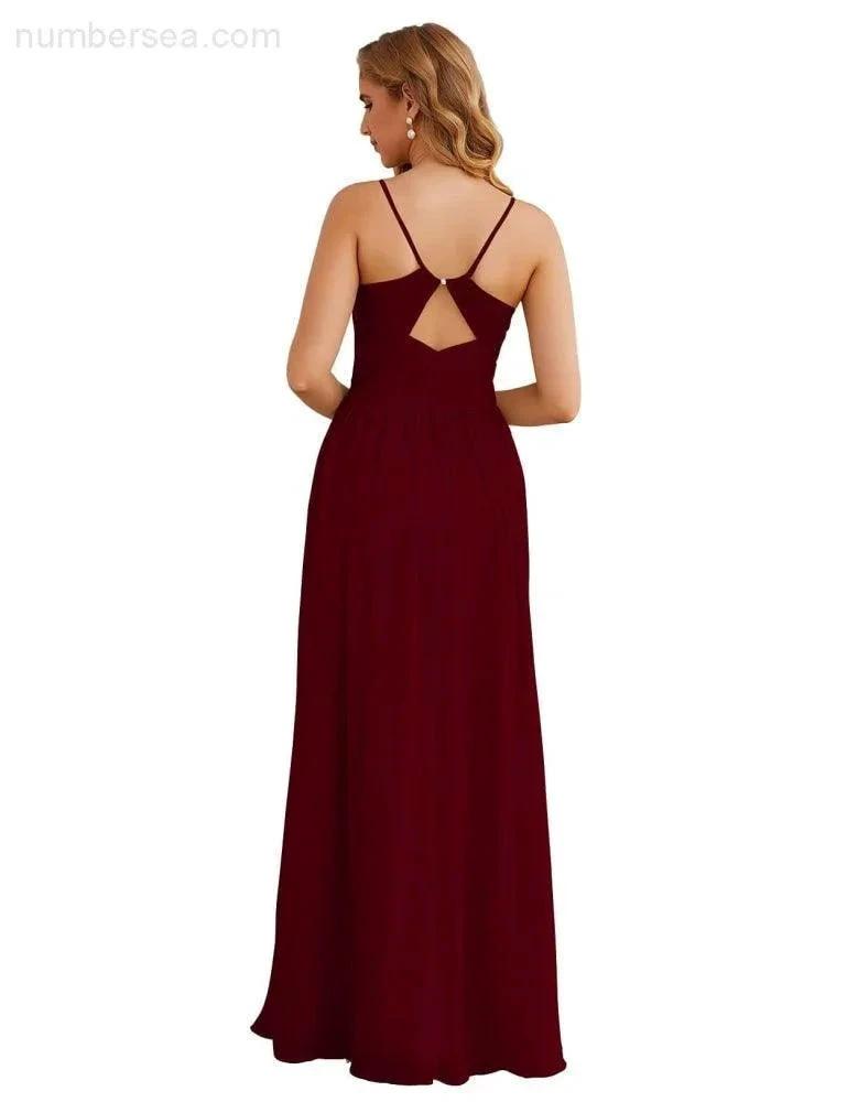 ZapDress Spaghetti Strap Bridesmaid Dresses Long Formal Party Prom Gowns 28060 (ZD17043)
