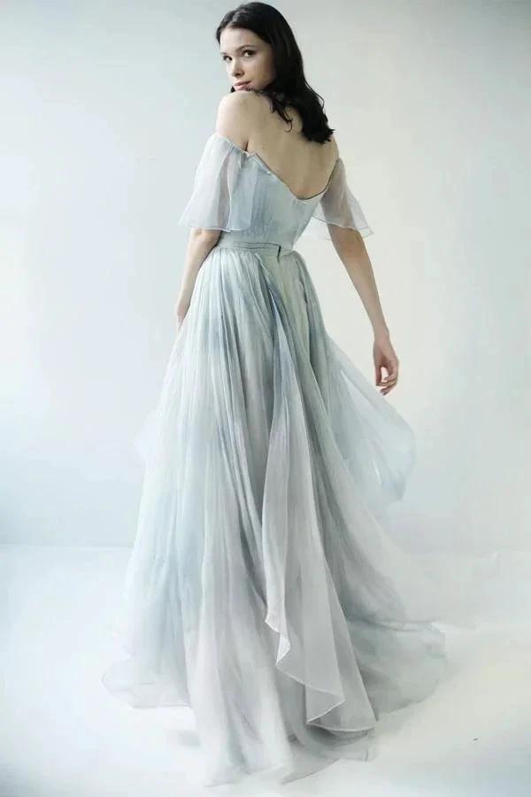 Off Shoulder Unique Design Most Popular Long Prom Dresses Bridal Gowns (ZD16338)