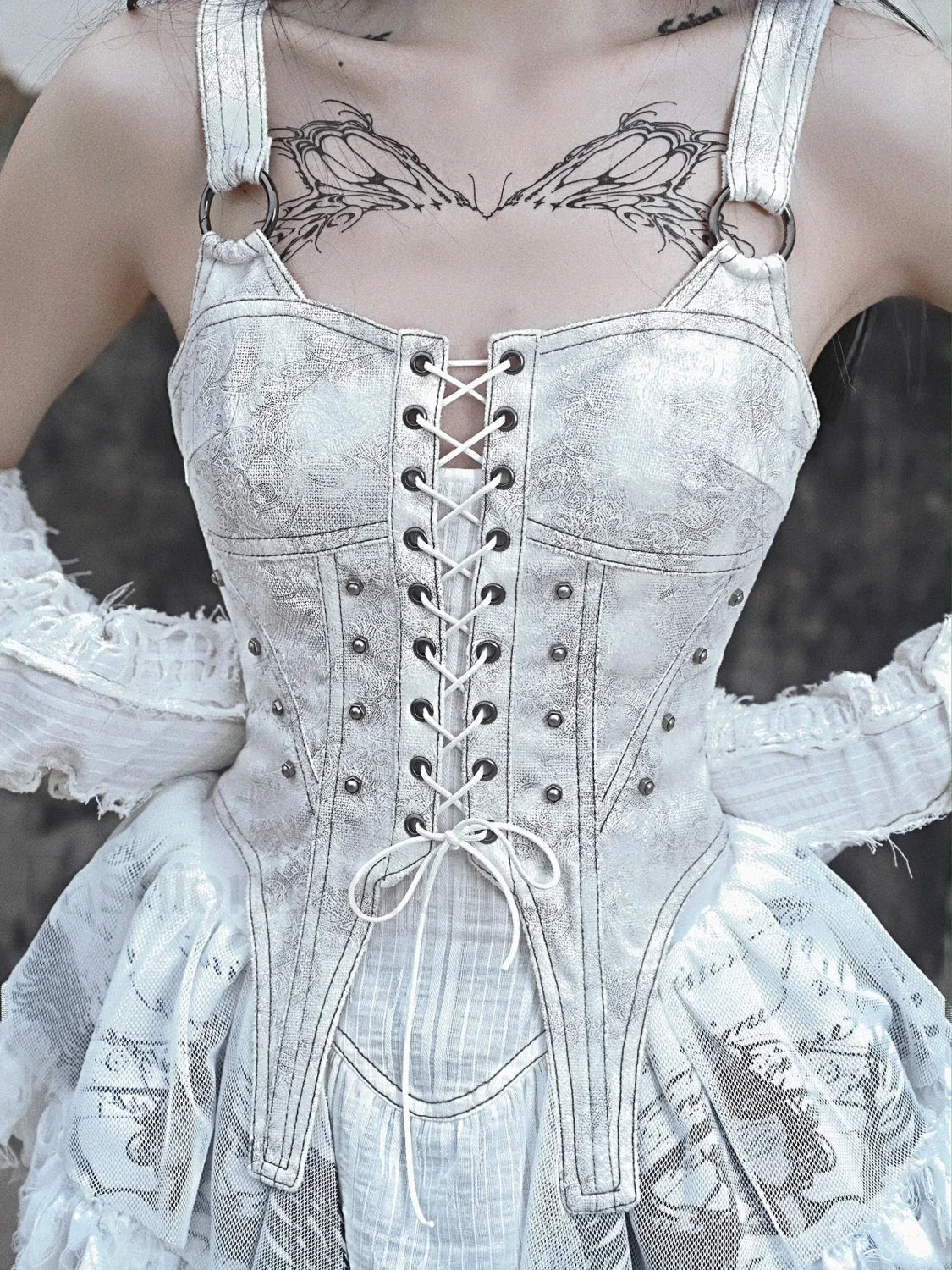 Original Punk Gothic Print Lolita Gothic Dress