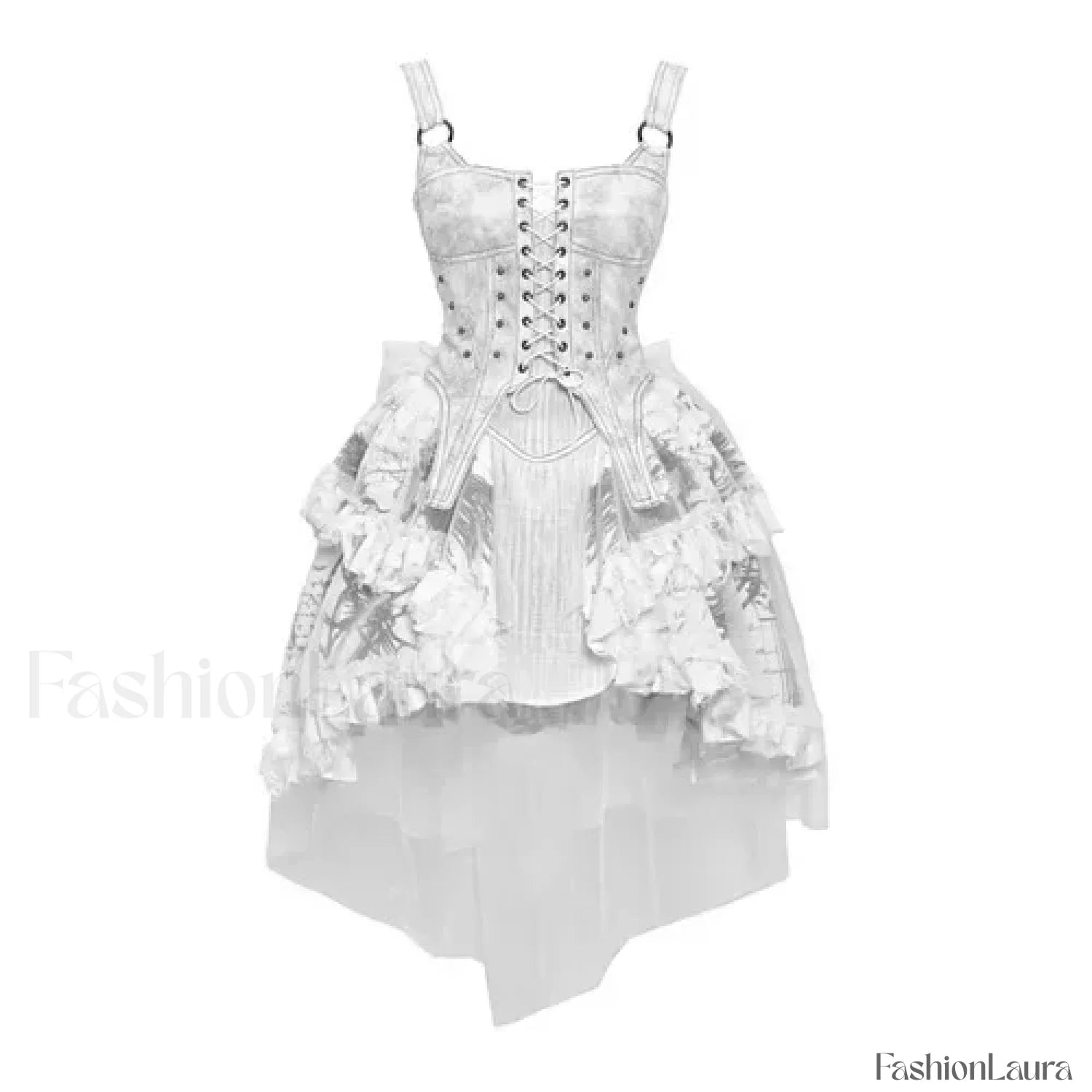 Original Punk Gothic Print Lolita Gothic Dress