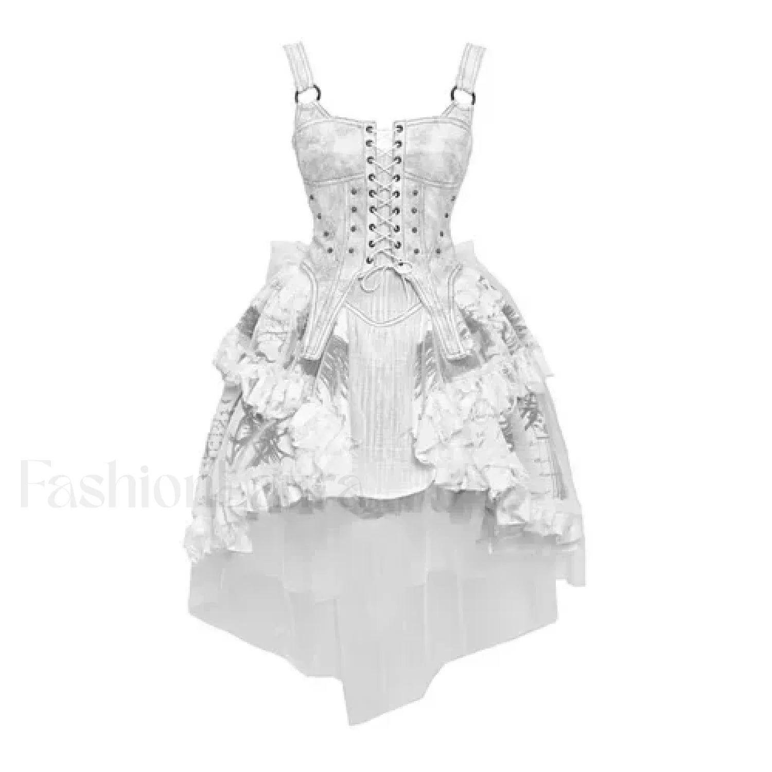 Original Punk Gothic Print Lolita Gothic Dress