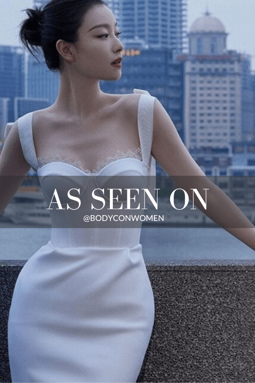 Payton Bandage Dress - White Pearl