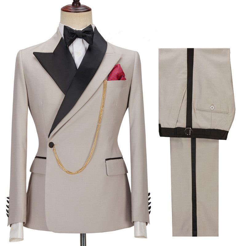 Peaked Lapel Slim-Fit Men Suits for Prom